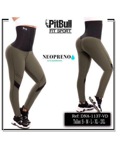 Calça esportiva de neoprene com fecho central - DNA1137