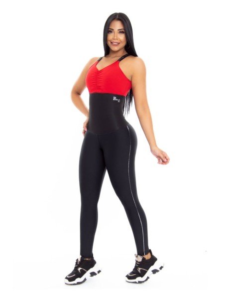 enterizo deportivo neopreno rojo delantera egn5096