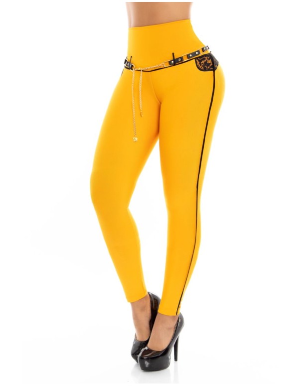 leggin reductor amarillo delantera le2042
