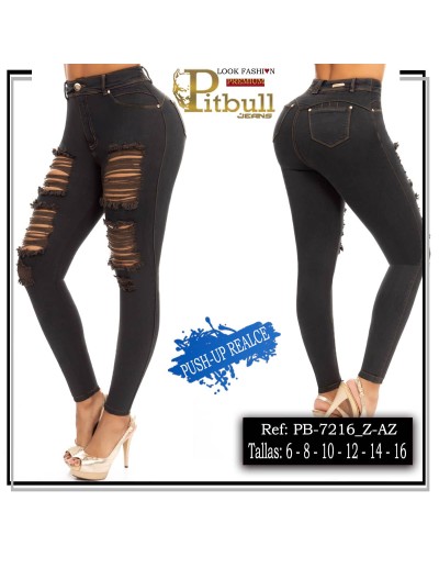 Calça Pitbull Colombiana de Cintura Alta PB7216