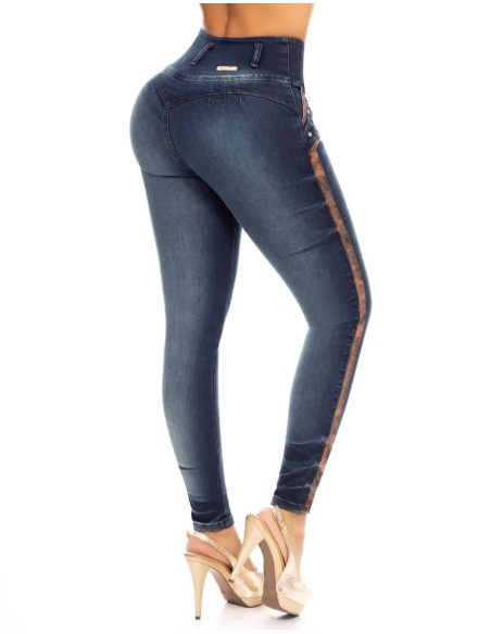 pantalon vaquero pitbull azul trasera pl7229