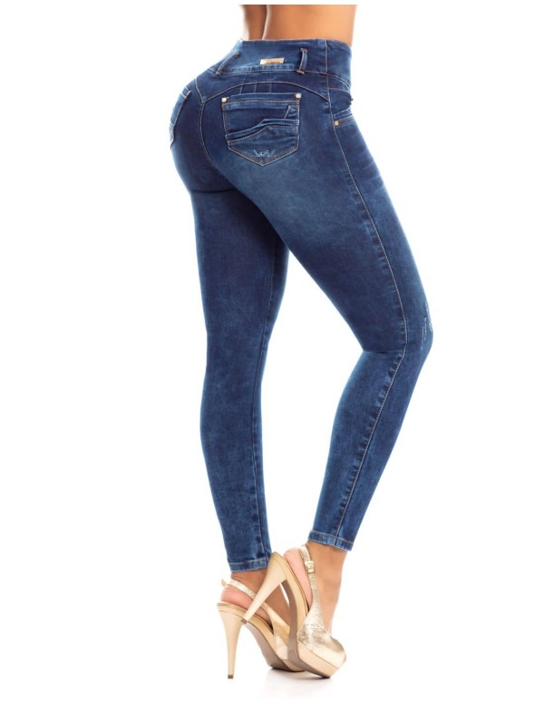 pantalon colombiano pitbull azul trasera pt7308