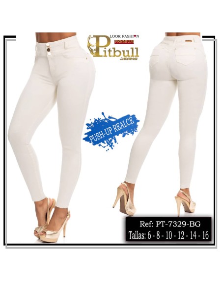 pantalon pitbull vaquero beige pt7329