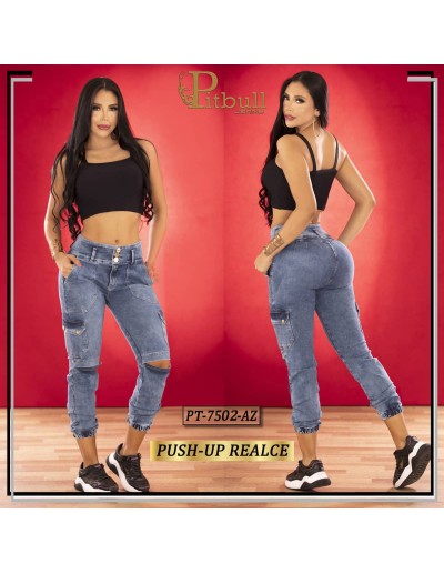 pantalon pitbull azul pt7502