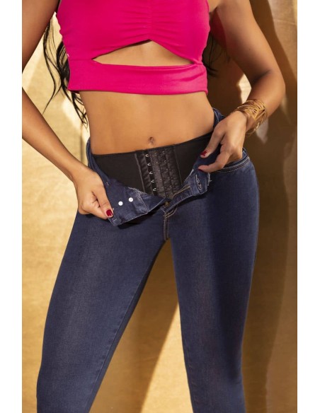 pantalon con faja vaquero pitbull azul centro ptf7387