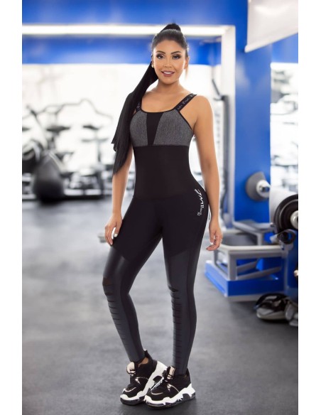 enterizo con faja de neopreno gris delantera egn5094