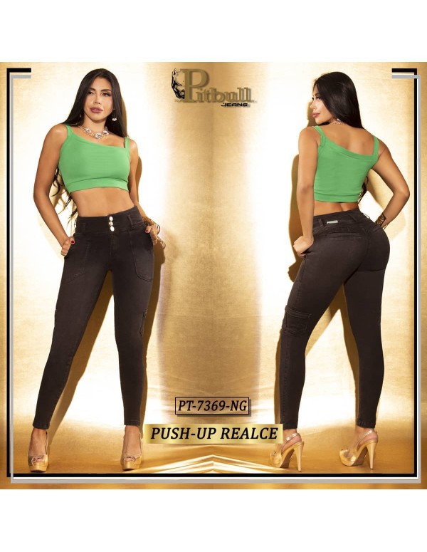 pantalon vaquero negro pt7369