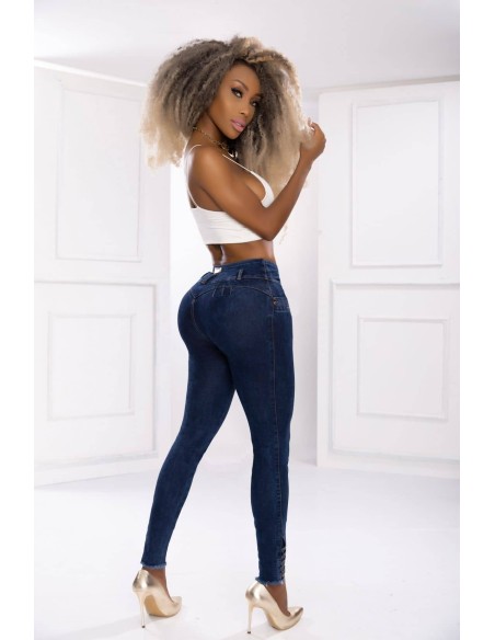 pantalon con faja pitbull azul trasera ptf7405