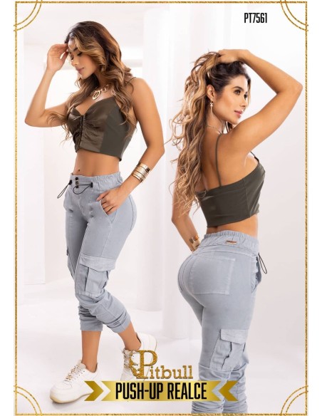 pantalon colombiano pitbull gris pt7561