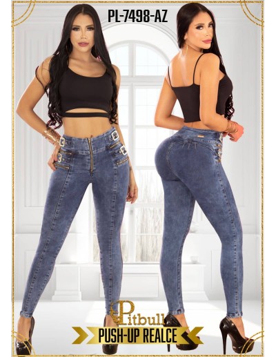 Pantalon Colombiano Tiro Alto - PL7498