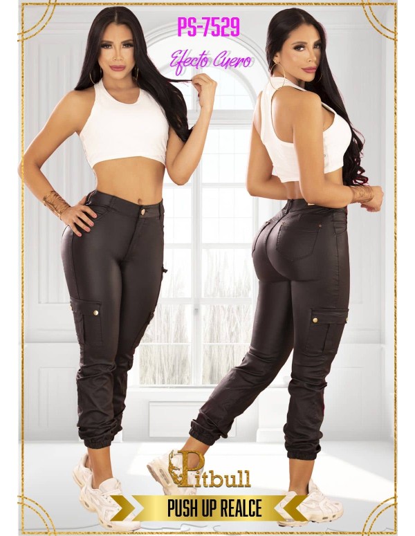 Calça Pitbull Efeito Couro - PS7529