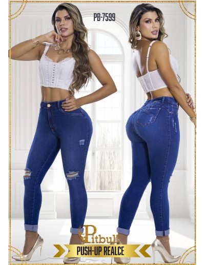 Calça Denim Cintura Alta PB7599