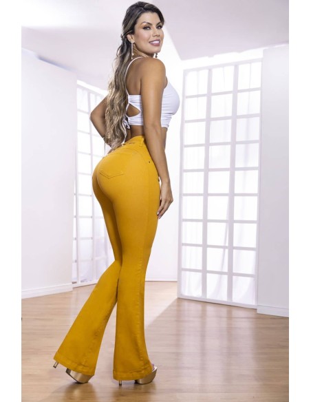 pantalon pitbull amarillo trasera pc7623