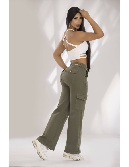 pantalon pitbull verde trasera pb7674