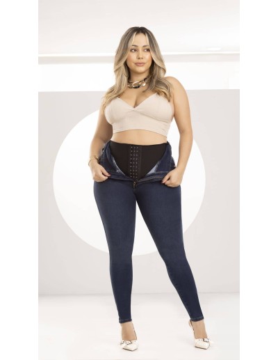 pantalon con faja colombiano pitbull jeans azul ptf7695 2