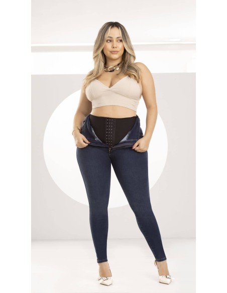 pantalon con faja colombiano pitbull jeans azul centro ptf7695