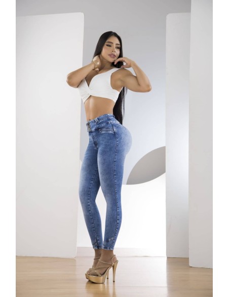 pantalon pitbull con faja azul delantera ptf7711