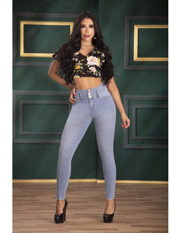 pantalon vaquero pitbull azul delantera pt7465