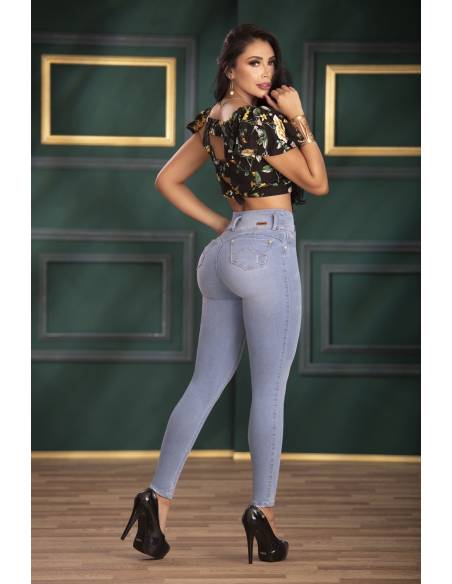 pantalon vaquero pitbull azul trasera pt7465