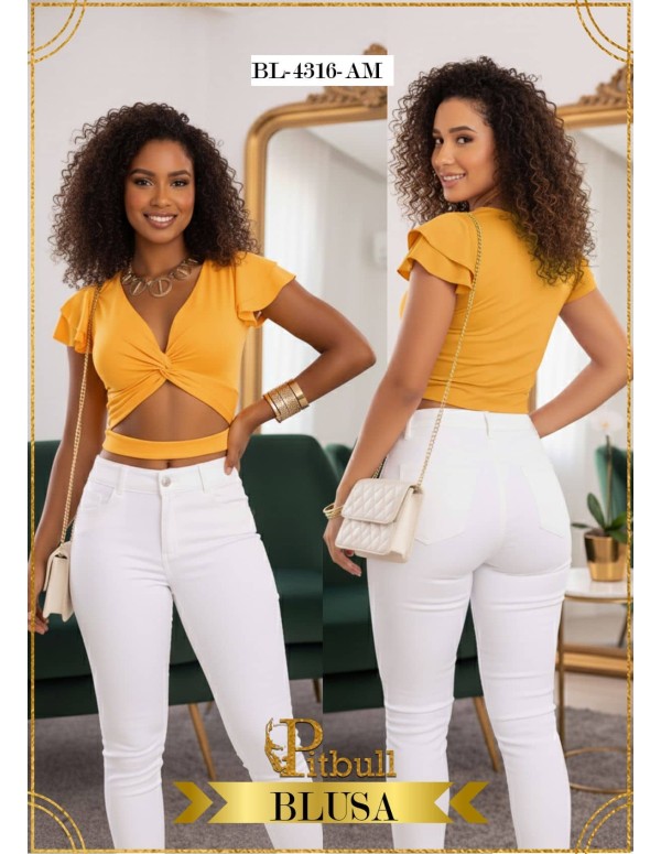 blusa capoheira amarillo bl4316