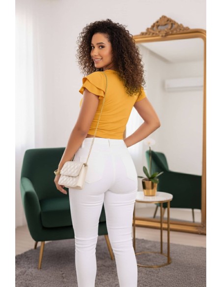 blusa capoheira amarillo trasera bl4316