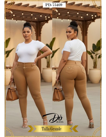 pantalon colombiano do jeans marron pd75469