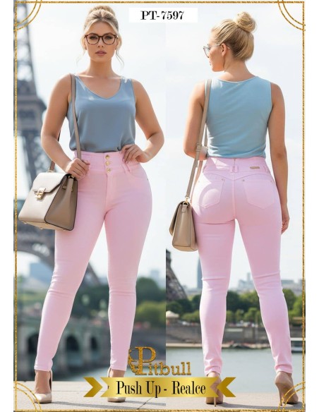 pantalon colombiano pitbull rosa pt7597
