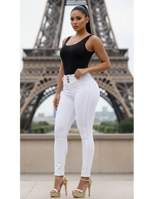 pantalon pitbull blanco delantera pt7668