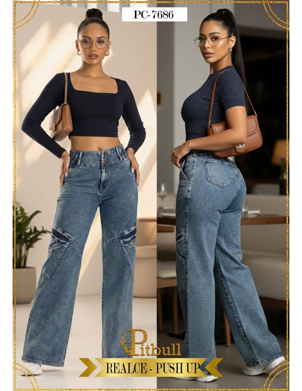 pantalon cargo pitbull azul pc7686