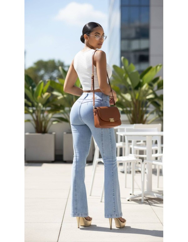 pantalon pitbull bota campana azul trasera pc7706