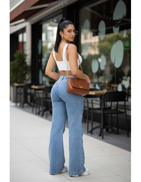 pantalon pitbull bota campana azul trasera pc7725