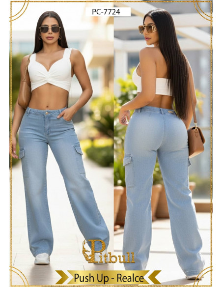 pantalon colombiano pitbull azul pc7724