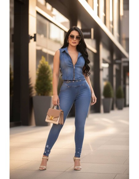 conjunto pitbull azul delantera cp7377