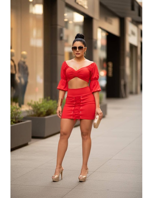 conjunto capoheira rojo delantera ct294