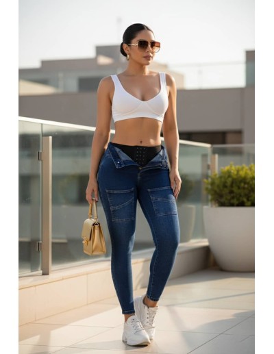 pantalon colombiano con faja pitbull azul pbf7707 2