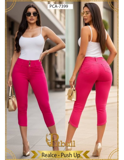 pantalon vaquero pitbull fucsia pca7399