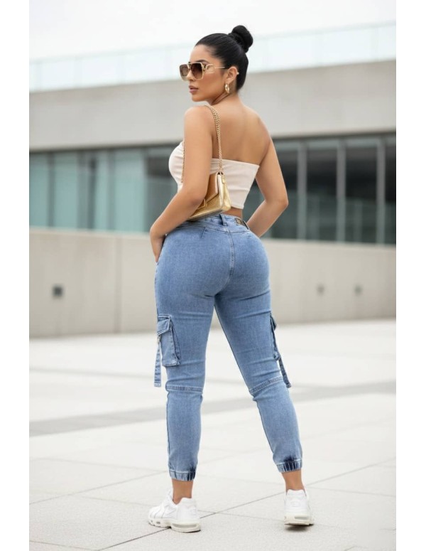 pantalon colombiano azul trasera pb7545