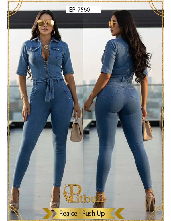 Macacão Jeans Pitbull Feminino - EP7560