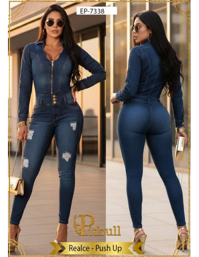 enterizo vaquero pitbull azul ep7338