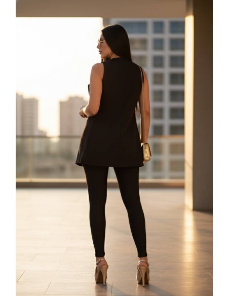 conjunto trio capoheira negro trasera clt288