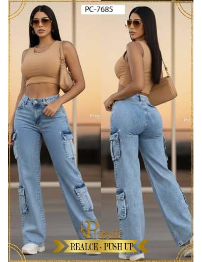 pantalon cargo pitbull azul pc7685