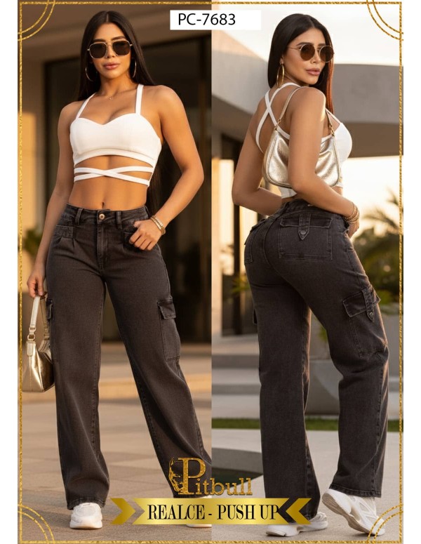 pantalon colombiano pitbull gris pc7683