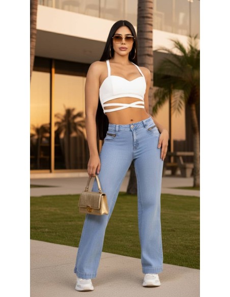 pantalon colombiano pitbull delantera azul pc7699