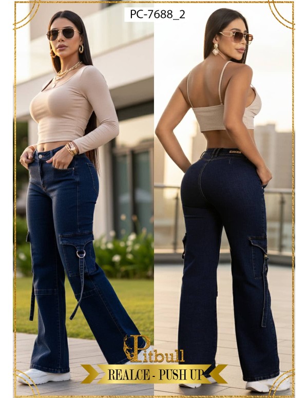 pantalon cargo pitbull azul pc7688